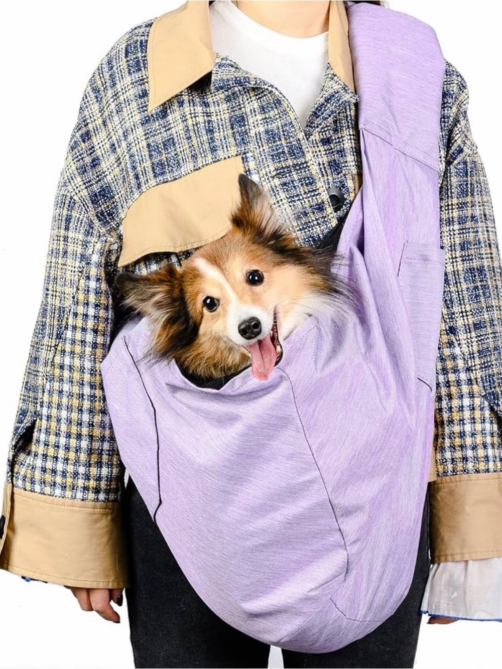 Source Unknown Lavender Dog Sling Carrier - Hands-Free Pet Sling